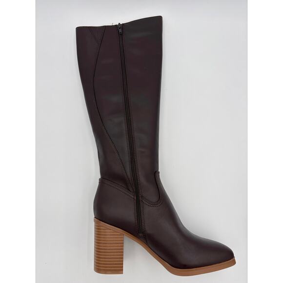 Giani Bernini Odettee Memory Foam Block Heel Knee High Riding Boots Size 9 Brown - Picture 5 of 8